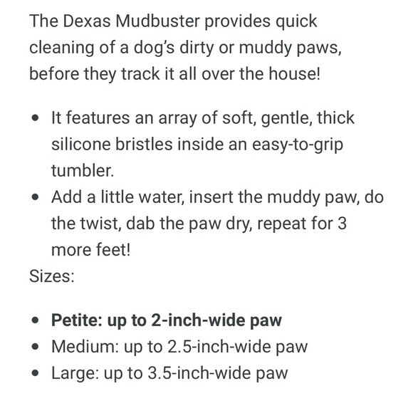 Dexas Mudbuster Petite Dog or Cat Paw Washer Cleaner in Green - Picture 8 of 16